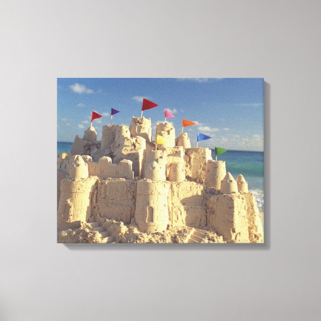 Lienzo Sandcastle On Beach (Anverso)