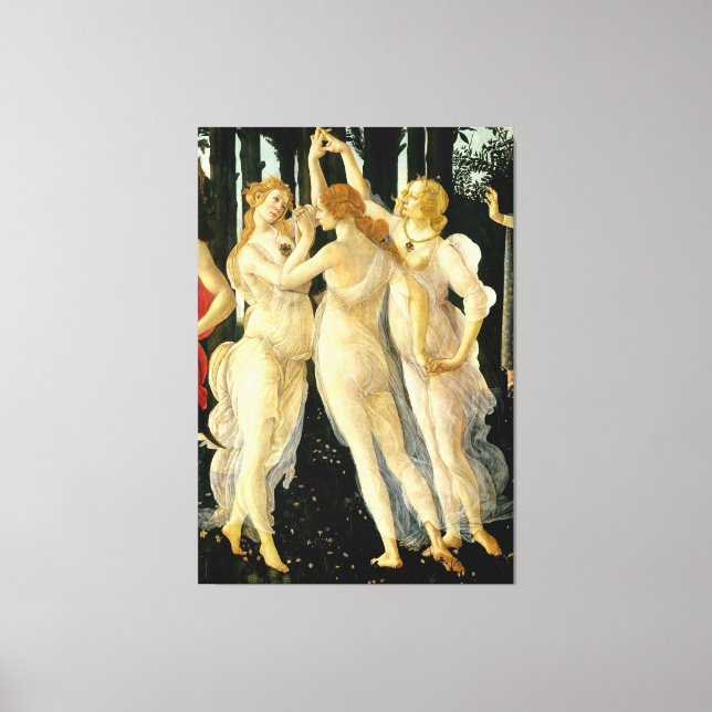 Lienzo Sandro Botticelli "Primavera - Las tres Gracias"  (Anverso)