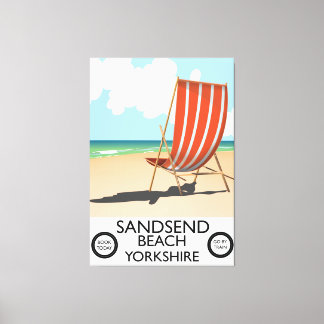 Lienzo Sandsend Beach yorkshire Beach poster