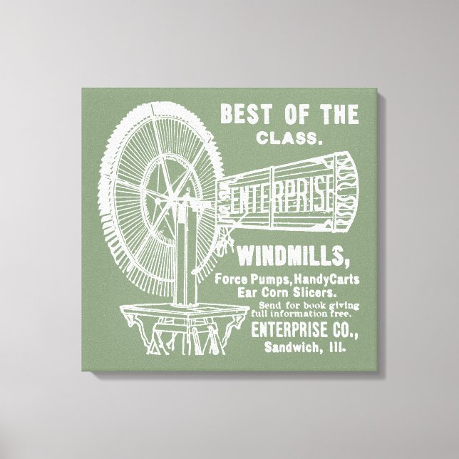 LIENZO SANDWICH ILLINOIS 1889 EMPRESA WINDMILL CO. (Anverso)