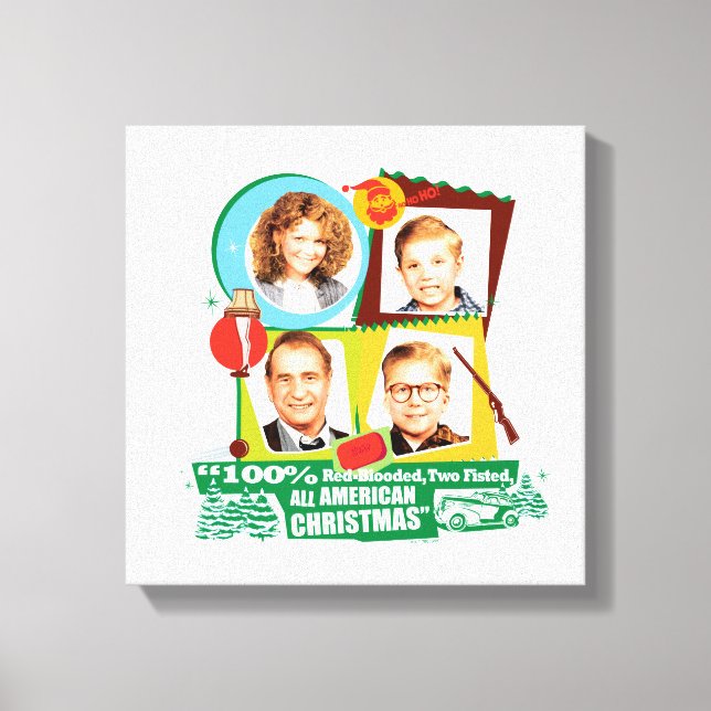 Lienzo Sangre Roja, Dos Puños, Todos Navidades Americanos (Anverso)