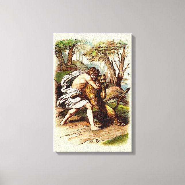 Lienzo Sansón y el león (Anverso)