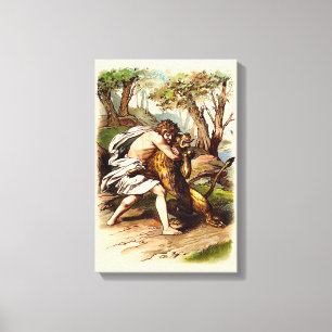 Lienzo Sansón y el león