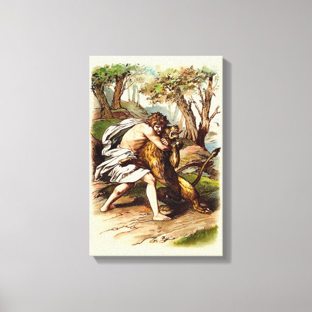 Lienzo Sansón y el león (Anverso)