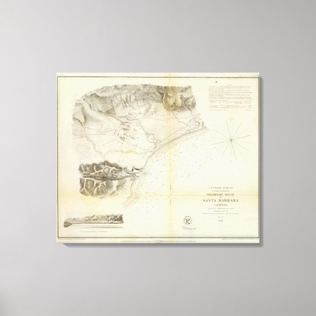 Lienzo Santa Barbara, Calif (Anverso)