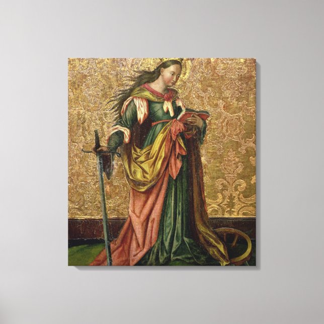 Lienzo Santa Catalina de Alejandría (aceite en el panel)  (Anverso)