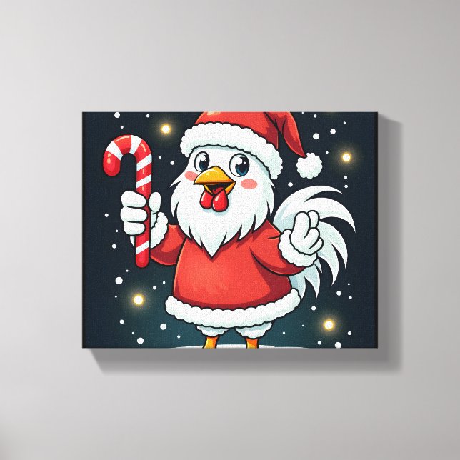 Lienzo Santa Chicken Joy (Anverso)