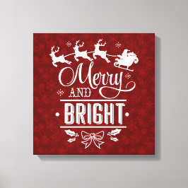 Lienzo Santa Claus con un guión brillante de Merry y Brig
