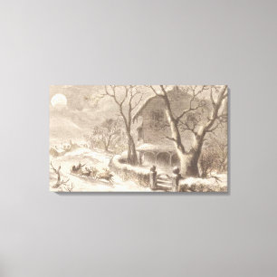 Lienzo Santa Claus en la víspera de los Navidades