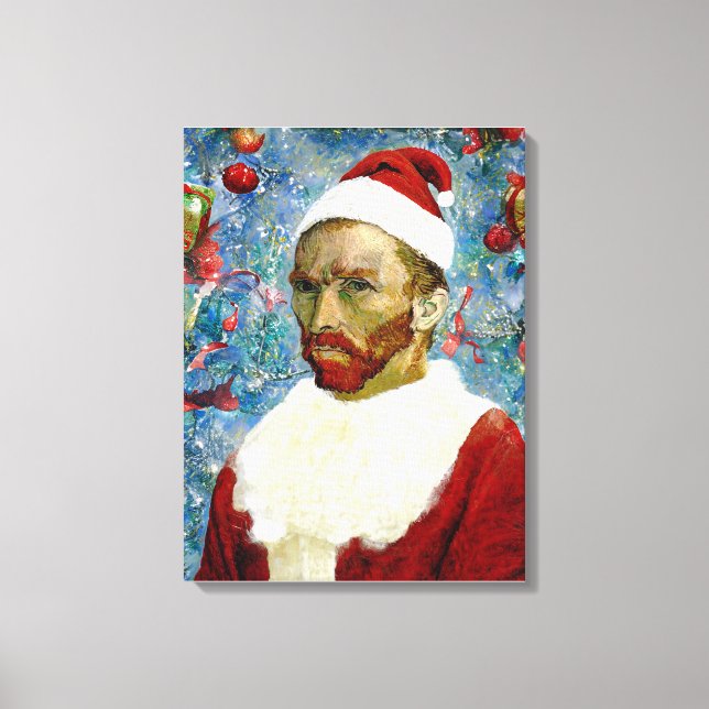 Lienzo Santa Claus, papel de tela estirado Van Gogh (Anverso)