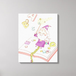 Lienzo Santa Claus sentado en un libro
