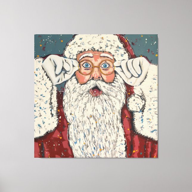 Lienzo Santa Claus Surprised (Anverso)