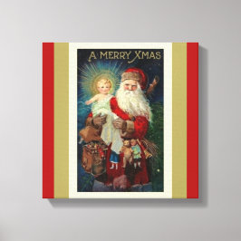 Lienzo Santa con Juguetes Infantiles de Cristo San Nicolá