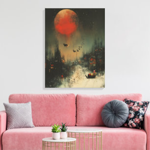 Lienzo Santa Debajo de la Luna de Sangre - Pintura de ace