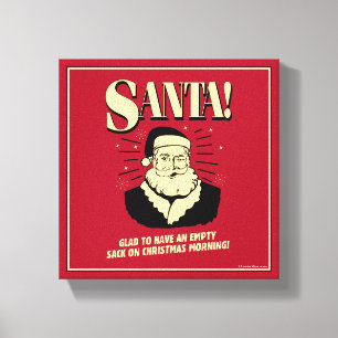 Lienzo Santa: Despedida Vacía A Navidades Por La Mañana