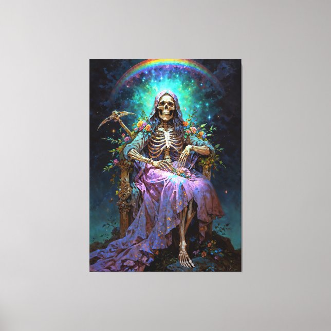 Lienzo Santa Muerte Siete Potencias (Anverso)