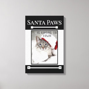 Lienzo Santa Paws Viene A Los Navidades De La Ciudad