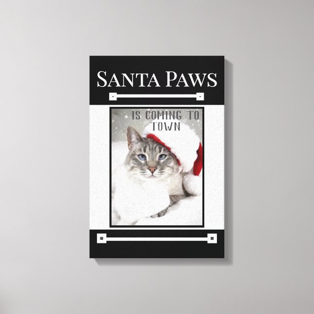 Lienzo Santa Paws Viene A Los Navidades De La Ciudad (Anverso)