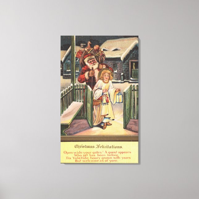 Lienzo Santa y Angel con linterna (Anverso)