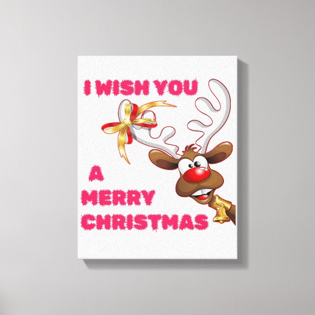 LIENZO SANTA'S REINDEER TE DESEA UNA FELIZ NAVIDAD (Anverso)
