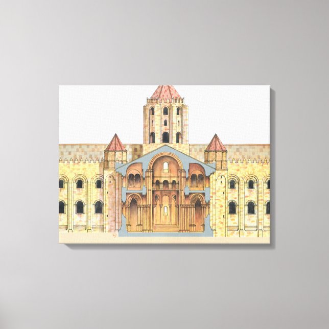 Lienzo Santiago de Compostela Románico (Anverso)