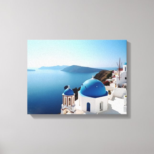 Lienzo Santorini Grecia (Anverso)