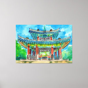 Lienzo Santuario budista coreano