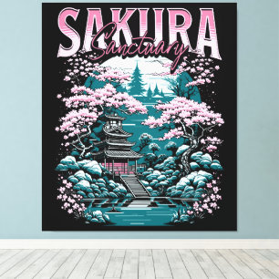 Lienzo Santuario de Sakura Jardín Japonés