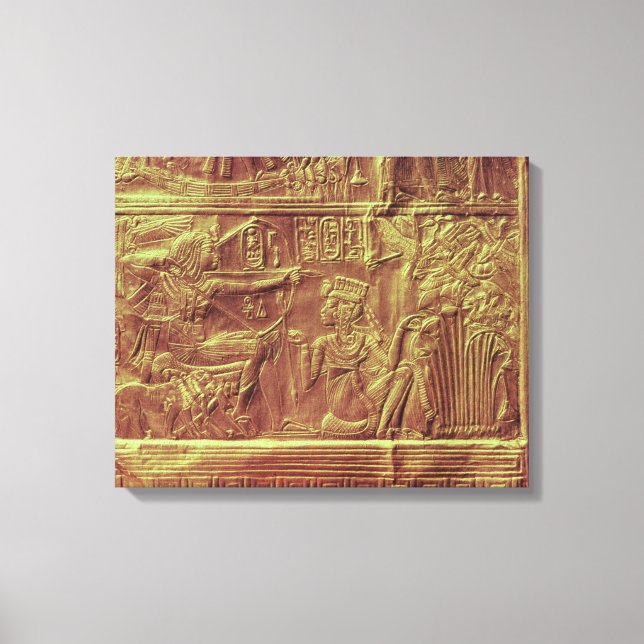 Lienzo Santuario dorado, tesoro de Tutankhamun (Anverso)