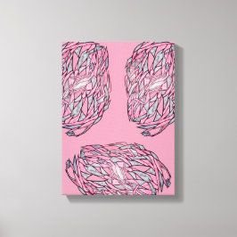 Lienzo Sapphire and Ruby Abstract Sea Creatures