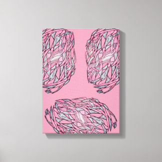 Lienzo Sapphire and Ruby Abstract Sea Creatures