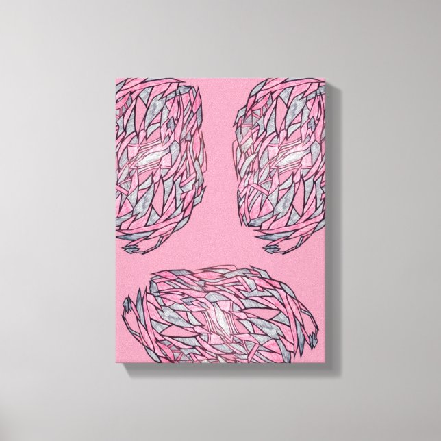 Lienzo Sapphire and Ruby Abstract Sea Creatures (Anverso)