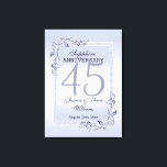 Lienzo Sapphire Gem y Purpurina 45° Aniversario del Boda<br><div class="desc">Elegante y glamorosa posh 45th Sapphire Boda Aniversario de lona con elegantes decoraciones de esquina con joyas de piedra de zafiro azul y marco de borde purpurina a juego. Un diseño romántico para tu celebración. Todo el texto, el tipo de letra y el color de la letra son totalmente personalizables...</div>