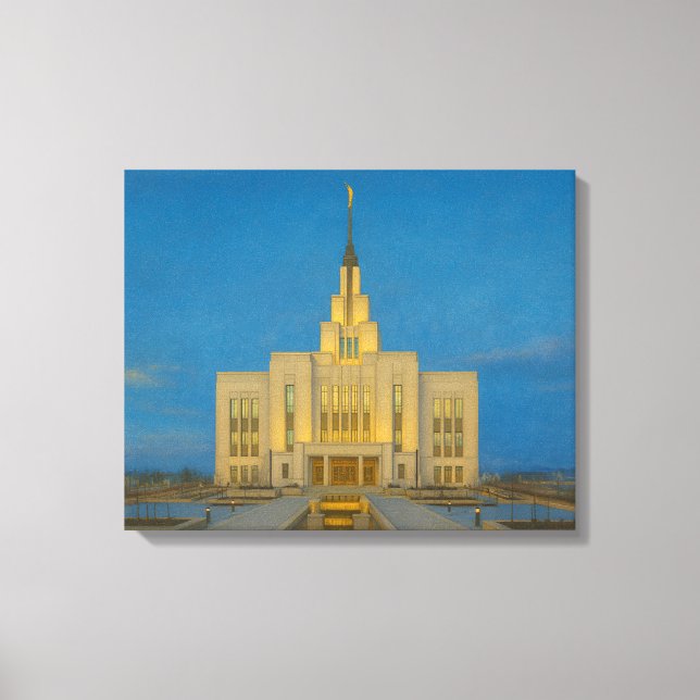 Lienzo Saratoga Springs Utah Temple Painting™ LDS Canvas (Anverso)