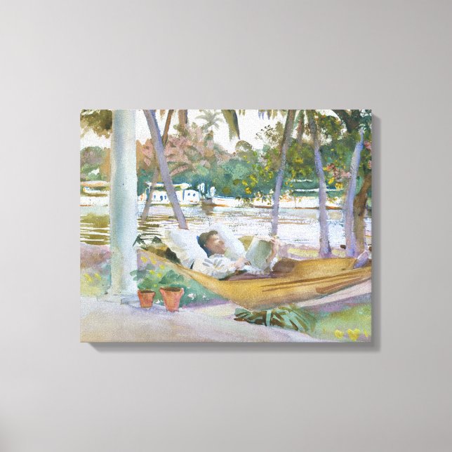 Lienzo Sargento John Singer - Figura en Hammock, Florida (Anverso)