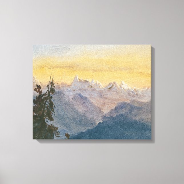Lienzo Sargento John Singer - Vista desde el Monte Pilatu (Anverso)