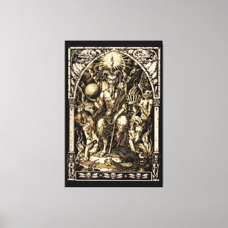 Lienzo Satan Enfrentó ENORME 40"x60"