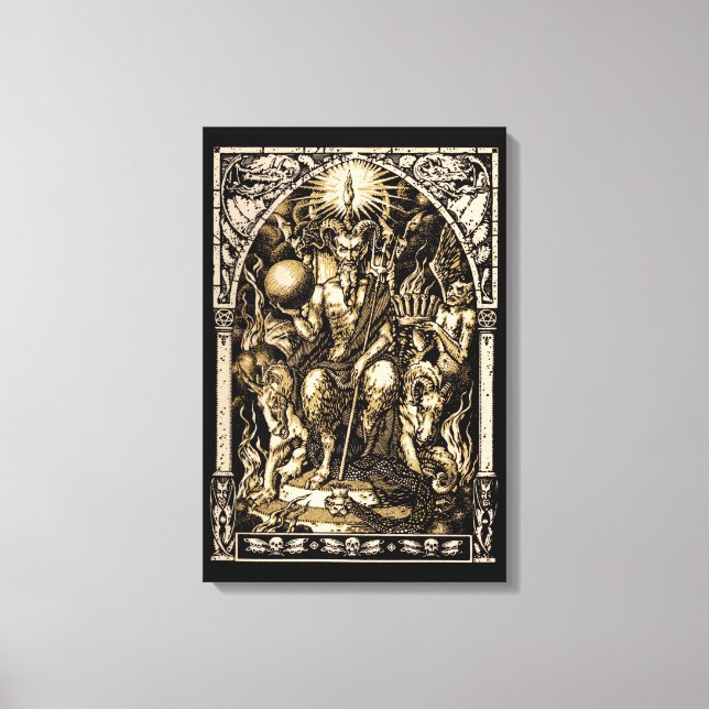 Lienzo Satan Enthroned 16x24 Canvas Wall Art (Anverso)