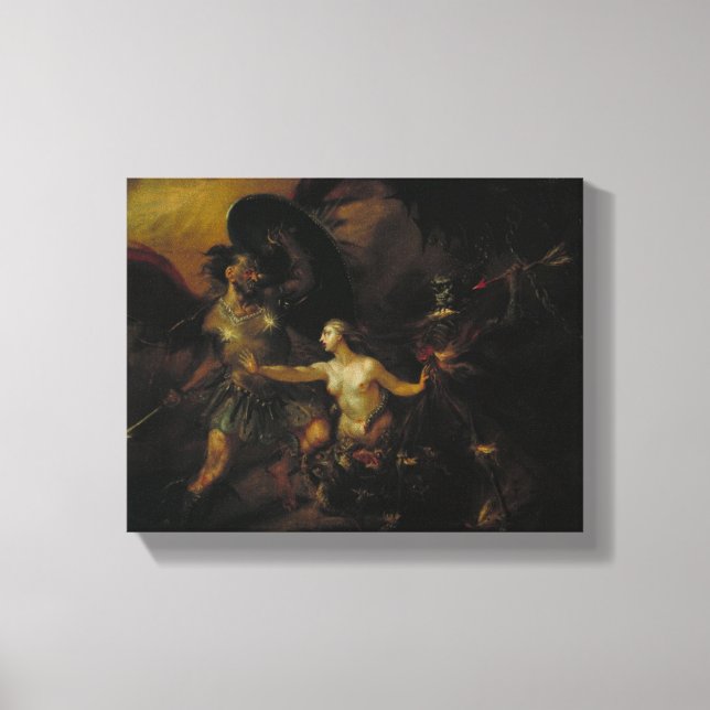 Lienzo Satán, pecado y muerte (Anverso)