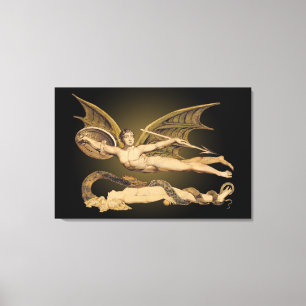 Lienzo Satan y ilustraciones estiradas 36x24 de la lona