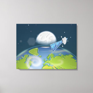 Lienzo Satélite orbitando el planeta Tierra