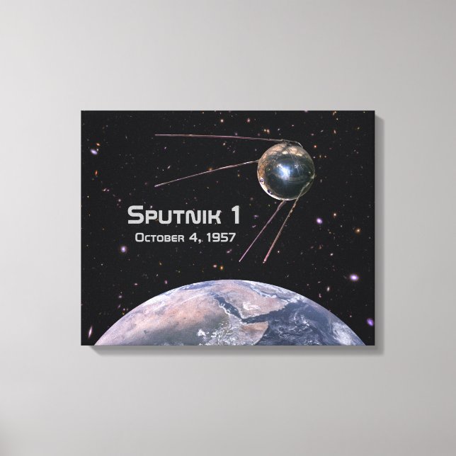 Lienzo Satélite terrestre Sputnik 1 (Anverso)
