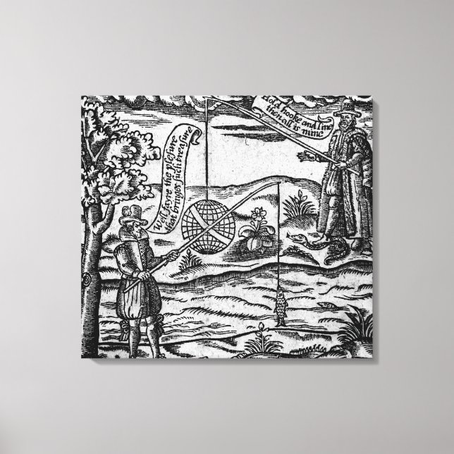 Lienzo Sátira de la pesca, "Baladas Roxburghe de libro" (Anverso)