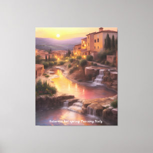Lienzo Saturnia Hot Springs Tuscany Italia Sunset