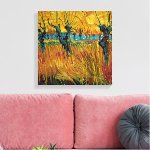 Lienzo Sauces al Atardecer   Van Gogh  