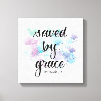 Lienzo Saved by grace | watercolor background 