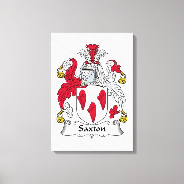Lienzo Saxton Family Crest (Anverso)