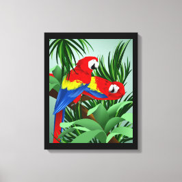 Lienzo Scarlet Macaw Parrot Art