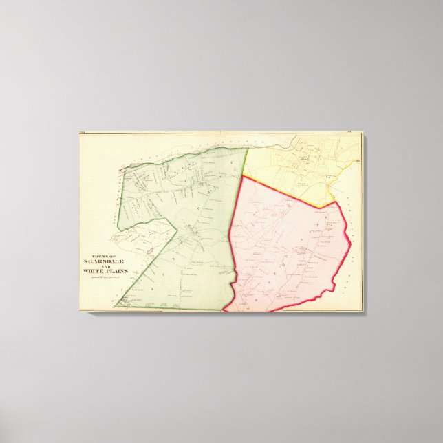 Lienzo Scarsdale, Llanuras Blancas, Nueva York (Anverso)