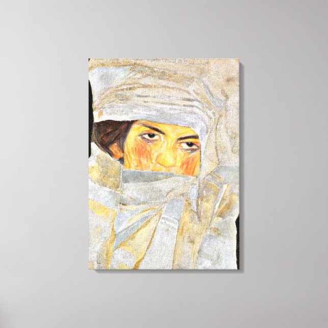 Lienzo Schiele - La hermana del artista, pintura de retra (Anverso)